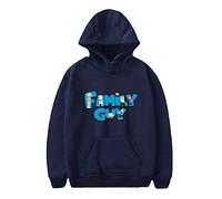 ARAAO Essential Hoodies for Mens Womens Family Guy Graphic Cute Pullover Everyday Wear Students' Sweatshirts(M,hb-Navy 2)