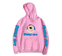 ARAAO Essential Hoodies for Mens Womens Family Guy Graphic Cute Pullover Everyday Wear Students' Sweatshirts(XL,zz-Pink 2)