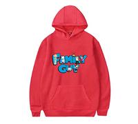 ARAAO Mens Womens Hoodies Family Guy Graphic Cute Front Pocket Cool Pullover Hooded Sweatshirts(M,hb-Red 1)