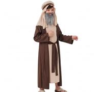 Arab Costume - Role Play Outfit for Elderly, Elderly Figure Made of Polyester | Stage Show Theatre Fancy Dress for Teens and Adults | Arabic Theme Performance Clothing for Men