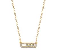 Arab Style Crystal Bead Pendant Necklace For Women Dainty Wedding Jewelry Link Chain 3 Dot On Oval Metal Necklace Colar