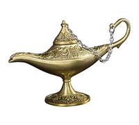 Arab Vintage Wishing Light Alloy Fairy Tale Mysterious Tea Pot Crafts Ornament for Home Bedroom Office Desktop Decoration for Wish Lamp