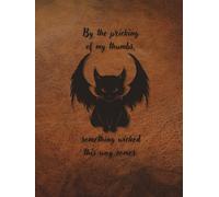 ARABELLA ALLEY Create your own Recipe Book, Journal, Sketchbook, Scrapbook, Photo Album, All-purpose Writing Journal, Halloween, Gothic, 8.5"x11", 300 ... Devil Wings, Something Wicked This Way Comes
