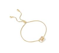 Arabella Jewels 14K Gold Plated Adjustable Tennis Bolo Bracelet for Women - Classic, Versatile and Eye-catching Fashion Jewellery for Her - Ideal for Mom, Wife, Daughter - With Clear