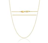 Arabella Jewels 18K Gold Plated 925 Sterling Silver Hypoallergenic Diamond Cut Link Chain with 1mm Lobster Clasp, 16-24", 60.96 cm, Sterling Silver, No Gemstone