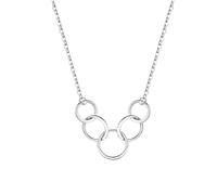 Arabella Jewels - 50th Birthday Sterling Silver Necklace with 5 Circles Elegant Gift for Women 50th Birthday Elegant 925 Silver Hoop Earrings for Women with 5 Years Warranty Packaging