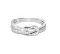 Arabella Jewels In every laugh, tear and embrace, the love between mom and daughter is forever 925 Sterling Silver Knot Ring Gift for Daughter from Mum with Inspirational Card and, Metal, Cubic