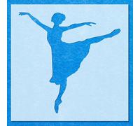 Arabesque Ballet Dancer Stencil: Mylar Airbrush Wall Art Painting Crafts | DIY-A3 Stencil - Design Size (260mm 295mm)