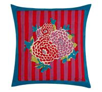 Arabesque Corolla striped cushion cover Red 45x45