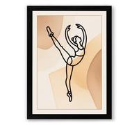 Arabesque Grace Minimalist Framed Wall Art Print A1 (84.1×59.4cm) Black, Wall Decor for Living Room, Bedroom, Office & Home, Ready to Hang, Art Gift