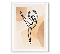 Arabesque Grace Minimalist Framed Wall Art Print A3 (42×29.7cm) White, Wall Decor for Living Room, Bedroom, Office & Home, Ready to Hang, Art Gift