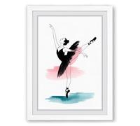 Arabesque Grace Modern Framed Wall Art Print A4 (29.7×21cm) White, Wall Decor for Living Room, Bedroom, Office & Home, Ready to Hang, Art Gift