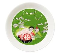Arabia Thingumy & Bob King's Ruby Moomin plate green