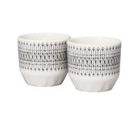Arabia Emilia egg cup 4 cl 2-pack Black-white