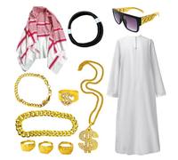 Arabian Costumes Sheik Robe 's Arabian White Robe Kit