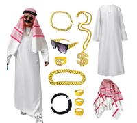 Arabian Costumes Sheik Robe 's Arabian White Robe Kit