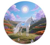 Arabian Horse 1000-Piece Round Jigsaw with Horse, Quite The Challenge for Puzzle Collectors, Great for Dining Tables 1000pcs (67.5x67.5cm)