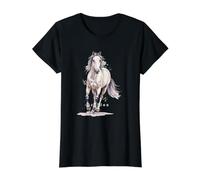 Arabian Horse Breed Art Value Graphic T-Shirt, Women, Black, L