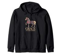 Arabian Horse Grace in Every Stride Equestrian Zip Hoodie