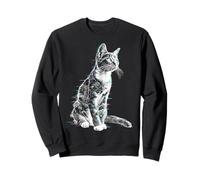 Arabian-Mau Drawing Motif Cat Lover Illustration Art Sweatshirt