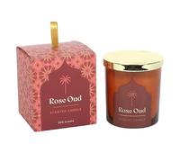 Arabian Nights Rose Oud Scented Candle | 52 Hour Burn | Luxury Glass Jar Candle | Long-Lasting Paraffin Wax | Home Fragrance Gift