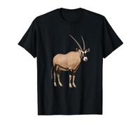 Arabian Oryx Antelope Gemsbok South African Spirit Animal Value Graphic T-Shirt, Men, Black, S