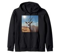 Arabian Oryx Antelope Gemsbok South African Spirit Animal Zip Hoodie