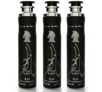 Arabian Oud Air Fresheners Room Freshner Spray 'Oud' Scent Oud/Musk/Woody/Rose Scent Perfume Spray (Pack of 3) (Maaher Black)