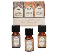 Arabian Oudh Diffuser Oil Set by Dukhni | 3x10ml Oud Essential Oil for Home