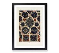 Arabian Pattern by Albert Racinet Framed Print | A2 Black Framed Wall Art | Ready to Hang | Modern Fantasy Picture | Living Room Bedroom Lounge Office