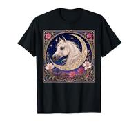 Arabian Stallion Elegant Art Nouveau White Horse T-Shirt