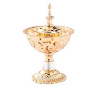 Arabian Style Metal Bakhoor Incense Burner Mabkhara Censer Candle Holder Designed for Aromatic and Decorative Purposes (Style 3)