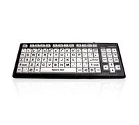 (Arabic) Accuratus Monster 2 - USB High Contrast Vision Impairment Keyboard with Extra Large Keys & 2 Port USB Hub