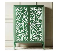 Arabic Alphabet Calligraphy Wall Stencil for Painting Reusable Plastic Islamic Art Drawing Templates Mosque Prayer Room Pattern DIY Craft for Home Decor(S 50cmX70cm - A)