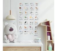 Arabic Alphabet Stickers - Transparent Islamic Decoration - 27in - Arabic Alphabet for Kids - Arabic Room Decor - Ramadan Decor - Jamila Decor Sticker