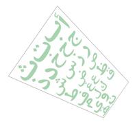 Arabic Alphabet Wall Sticker Glow in Dark 1 Sheet PVC