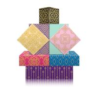 Arabic Art Geometric Gift Wrapping Paper,8 Sheets Ramadan Eid Mubarak Wrapping Paper Multicolor with Gold Pattern Muslim Islamic Style Gift Wrap Paper for Eid Al-Fitr Corban Festival,70 x 50 cm