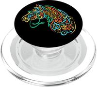 Arabic Calligraphy Art - Colorful Calligraphic Arabian Horse PopSockets PopGrip for MagSafe