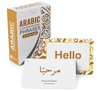 Arabic Conversational Phrases Flash Cards with Audio - 75 Language Learning Cards for Beginners - Learn Arabic Pronunciation, Greetings, Daily Phrases, Hobbies, and Class Vocabulary - Briston