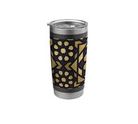 Arabic Geometric Pattern Islamic Art Design Tile Style Stainless Steel Insulated Tumbler