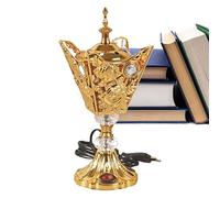 Arabic Incense Burner, Electric Incense Burner - Incense Holder in Arabic and Middle Eastern Style for Home, Hotel Decoration, Aromatherapy Ornament Fulenyi