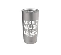 Arabic Major By Day Memes Night Middle Eastern Islam Student Stainless Steel Insulated Tumbler