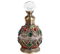 Arabic Perfume Oil Luxury Dubai Fragrance with Rhinestone Crystal Bottle Cap Long Lasting Essential Oil Perfume for Women and Daily Wear