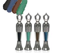 Arabic Powder Eyeliner - 100% Natural Egyptian Mineral Formula, Handmade Waterproof & Smudge-Proof Long-Lasting Intense Color Eye Makeup, Traditional Arabic Liner, Multicolor Shades (4Pcs)