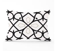 Arabic Style Pattern Cushions Warren Reed - Designer Black 60cm x 60cm