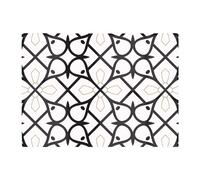 Arabic Style Pattern Glass Chopping Board Warren Reed - Designer Black One Size