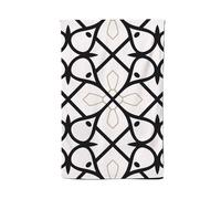 Arabic Style Pattern Tea Towel Warren Reed - Designer Black One Size