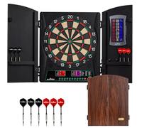 Arachnid Cricket Maxx 1.0 Electronic Dartboard Cabinet Set,Black