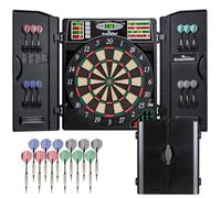 Arachnid Titanium 5400 Electronic Dartboard Cabinet Set - Modern Style Design - 38 Game Types with 183 Variations - 9 LED Screens for Dart Score Tracking - Includes Six Soft Tip Darts