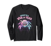 Arachnophobia Spider Phobia Caught In A Web Of Fear Long Sleeve T-Shirt